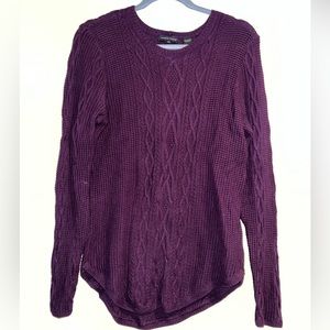 Jeanne Pierre eggplant knit sweater